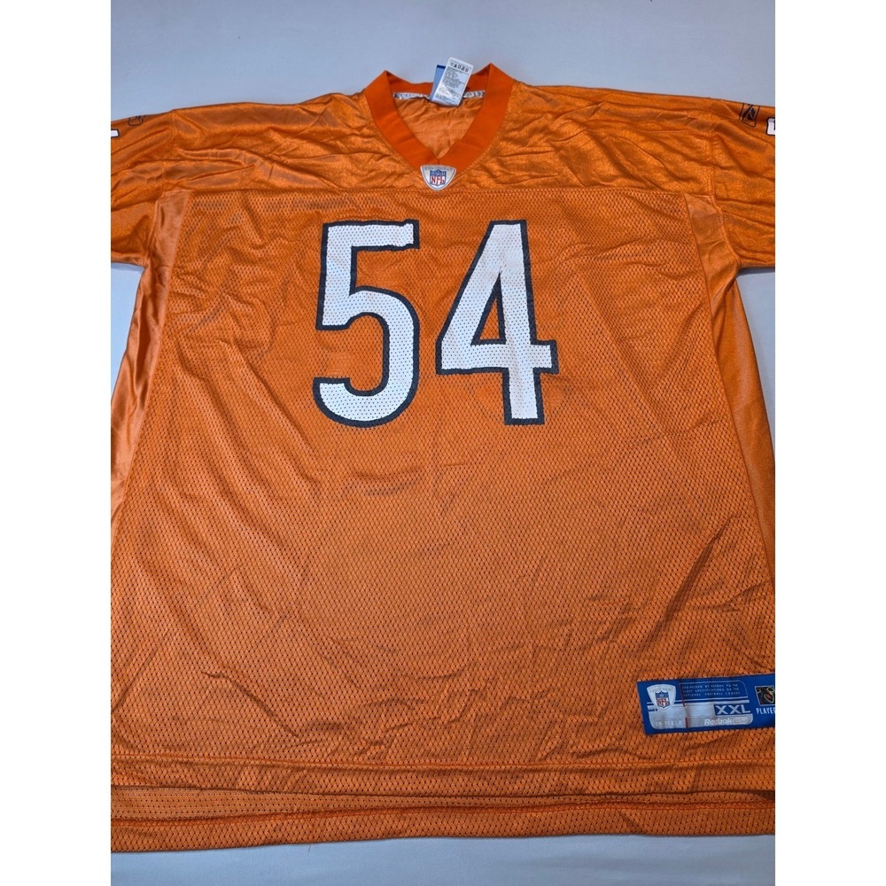 Reebok Chicago Bears Brian Urlacher 54 NFL Jersey Orange Mens XXL GSH Vintage
